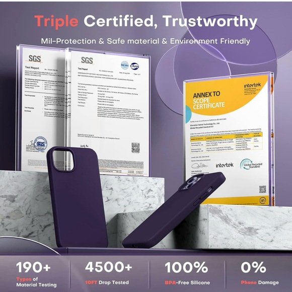 TOCOL [5 in 1 for iPhone 14 Plus Case, 2X Screen Protector + - Picture 5 of 12